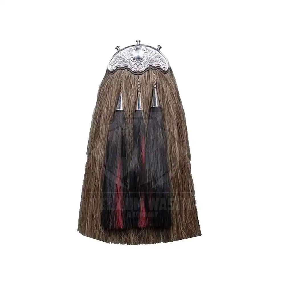 Tassel Horse Hair Sporran Custom Made Three Tassel Horse Hair Sporrans Hand Stitched Horse hair Sporran