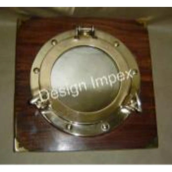 Brass Gold Handcrafted Porthole Mirror With Logo Pattern Great Quality House Decoration For New Year Christmas Vanity Mirror