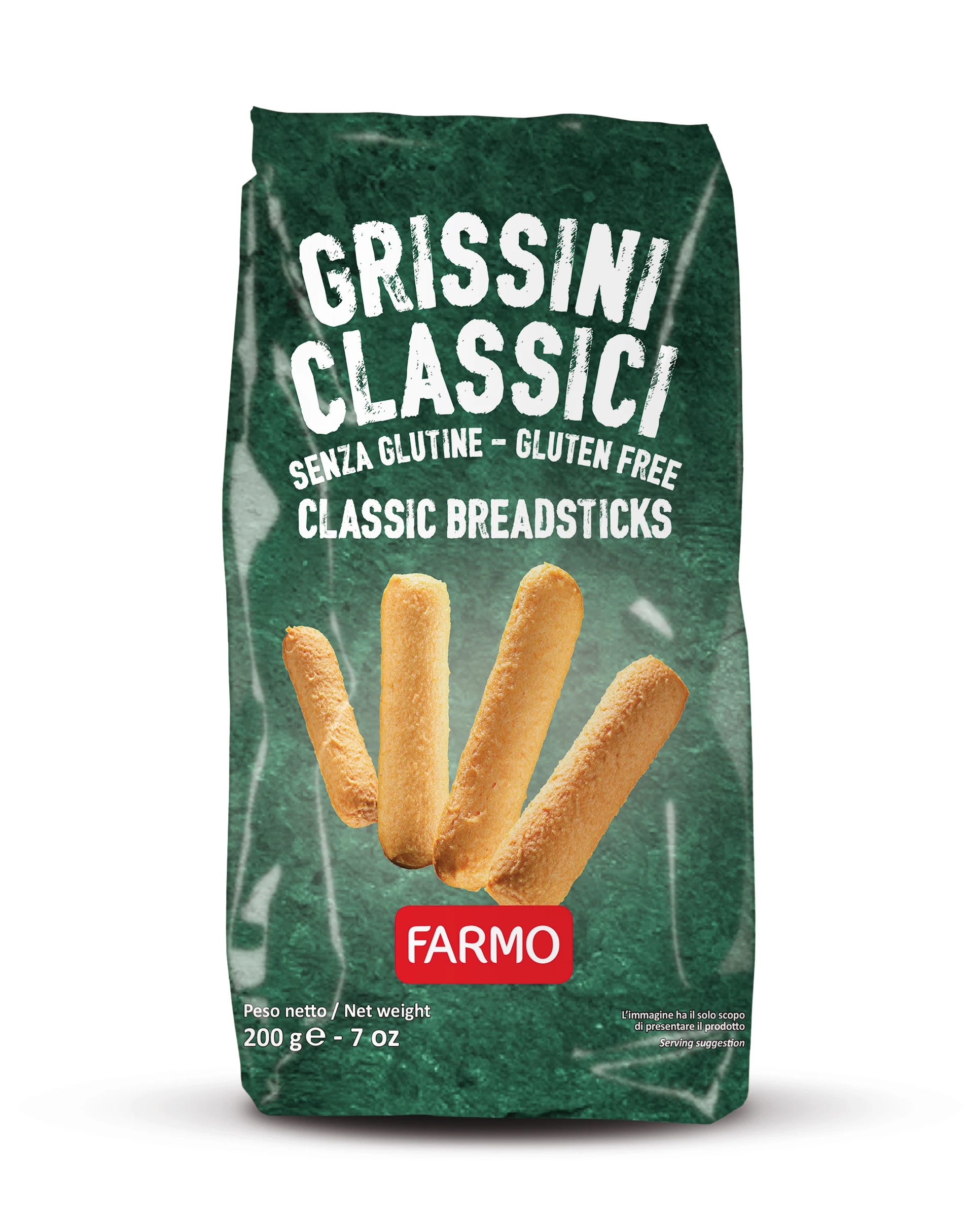Лучшее итальянское качество, классические хлебные палочки, 200 г, соленые закуски без глютена для супермаркета