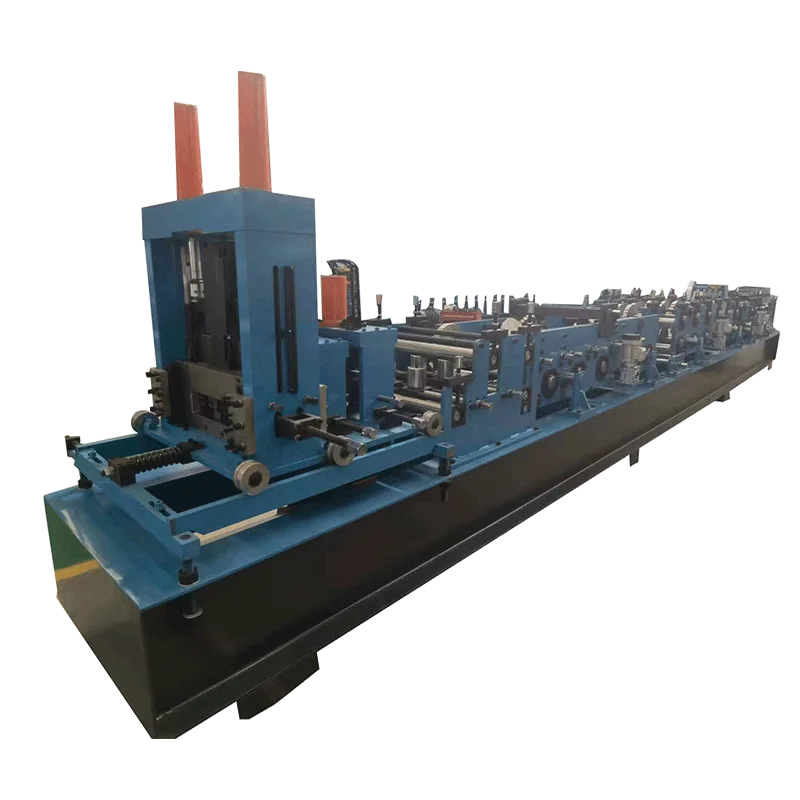 Steel Framing Profile Building Material Automatic Changed CZ Purlin Hole Punch Cold Roll Forming Making Machine