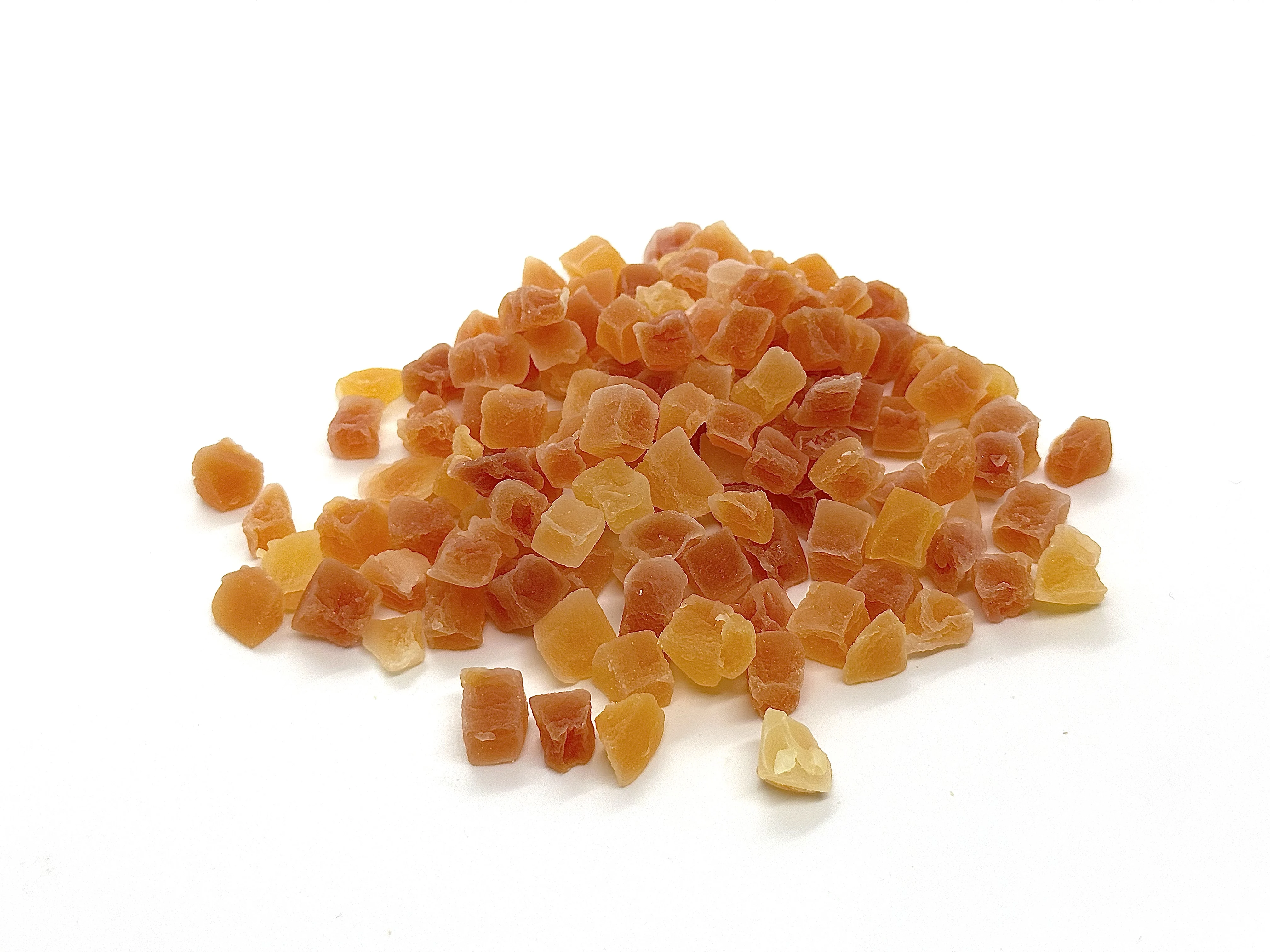 Papaya Dice dried fruits exported from Thailand manufacture by Siang Heng Factory