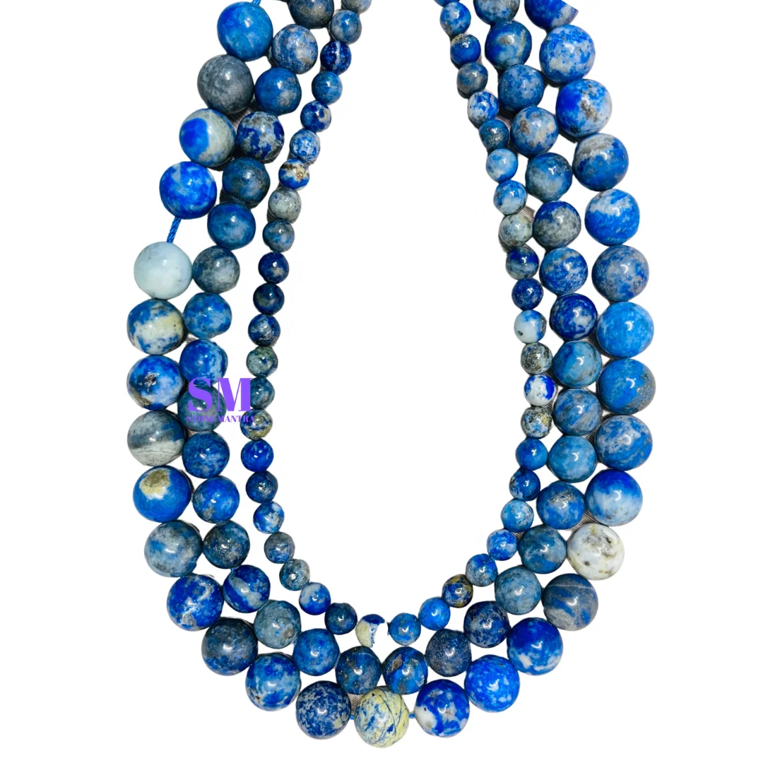 Blue Lapis Lazuli Natural Stone Beads Strand 8mm AAA Quality Gemstone beads supplier From India