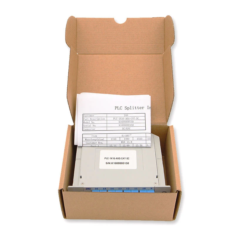 SC APC 1X8 FTTH fiber optical splitter insertion type Card PLC Splitter LGX cassette plc cassette splitter