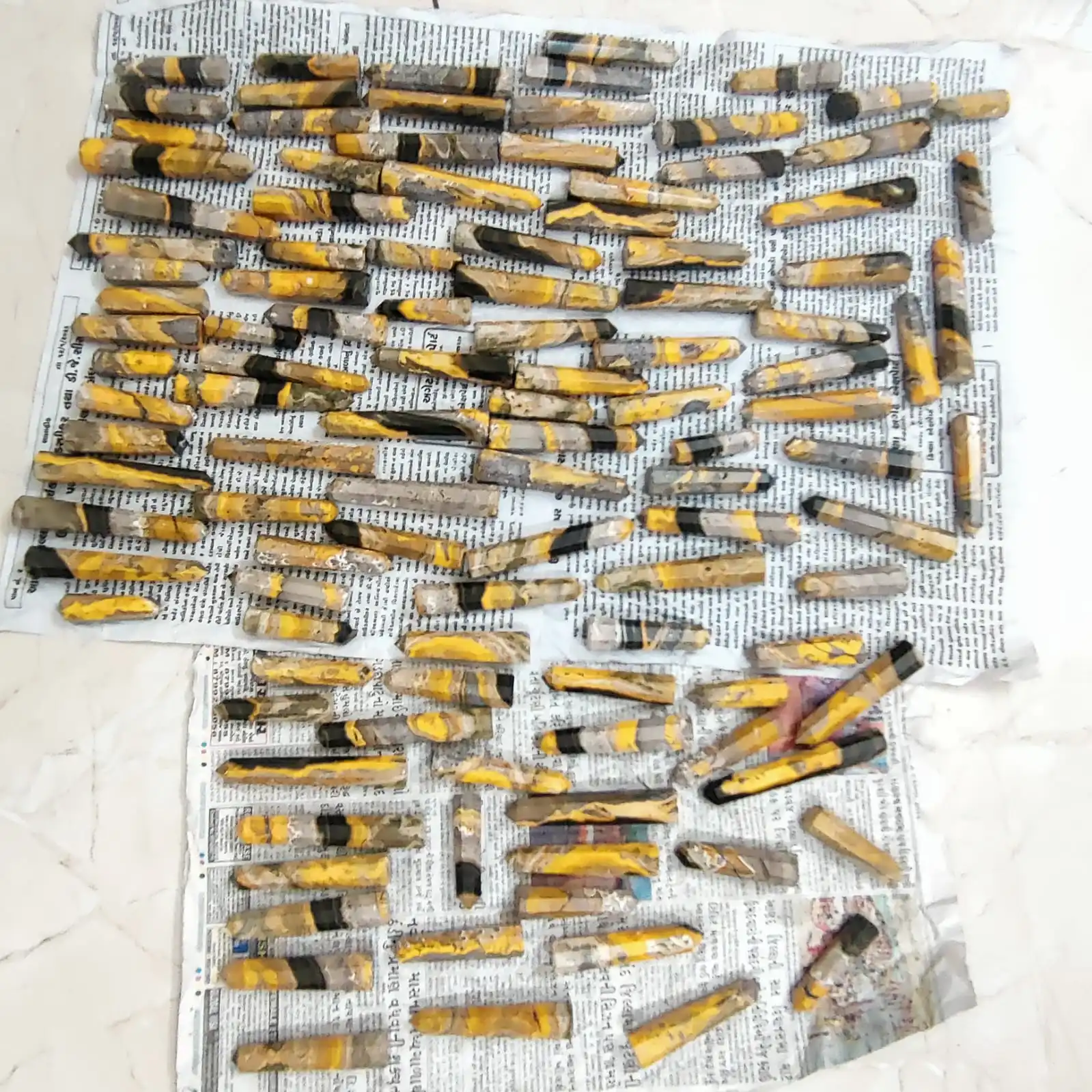 Wholesale High Quality  New Bumble Bee Jasper tower point obelisk wands For Happiness And Positivity Buy From Planet Crystal Exp