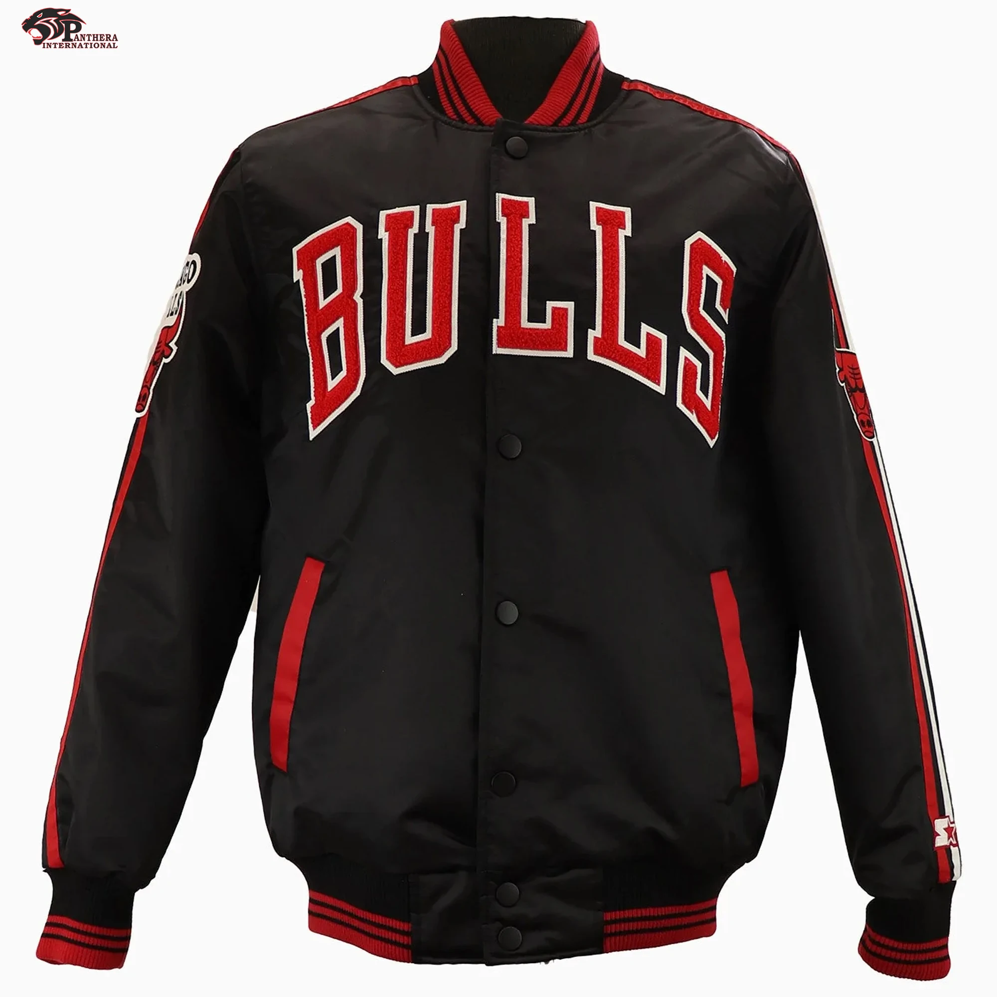 Custom Baseball Satin Jacket With Custom Embroidery And Chenille Logos Hot Sale Jackets