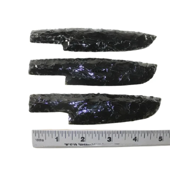 Нож из черного обсидиана 5 дюймов оптовая продажа натуральный кристалл Reiki Rocks нефритовые минералы фэн-шуй черный обсидиановый нож
