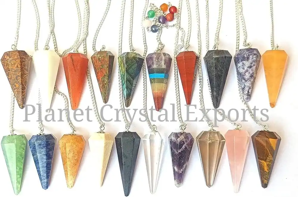Wholesale Clear Quartz Healing Dowsing Pendulum: Natural Spiritual Chakra Crystal Reiki Pendulum Buy From Planet Crystal Export