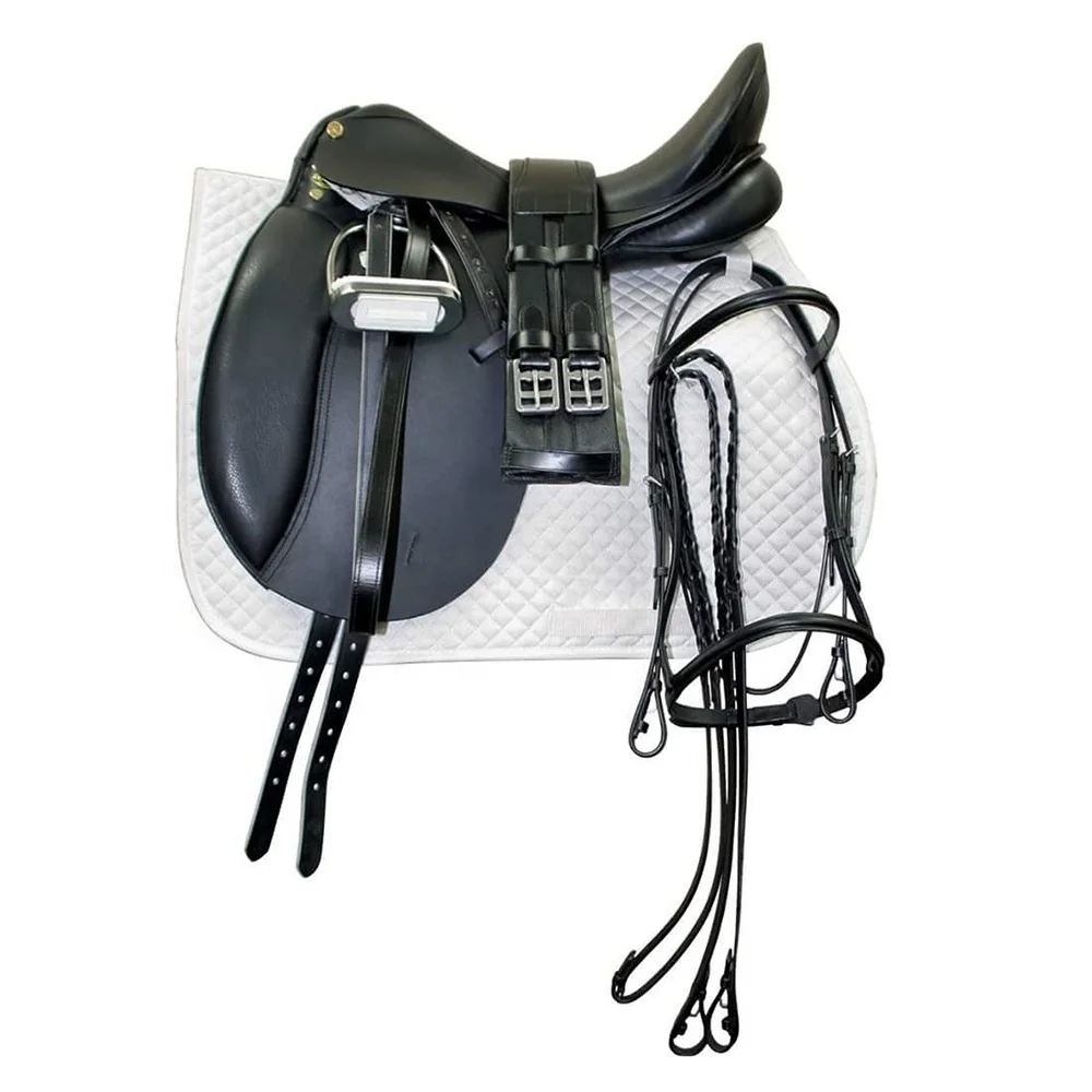 English Leather Saddle Dressage Saddle Leather Saddle with Set