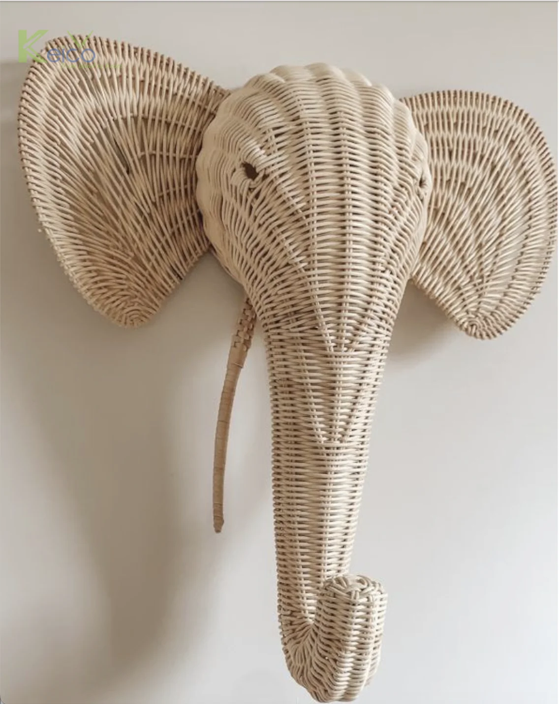 Best selling new design wall hanging animal decor for kids handmade natural rattan material with best price and high quality