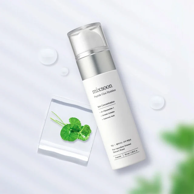 Mixsoon Peptide Cica Hyalshot 50ml Korean Skin Care Ampoule Serum Essence Hyaluronic Centella OEM ODM Private Label
