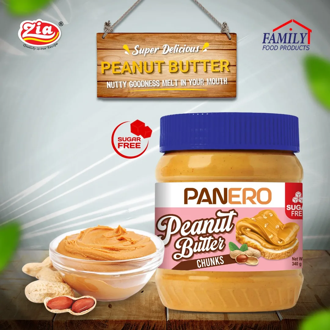 Peanut Butter with Chunks Sugar Free Full of Nutritious Healthy Food Heath Conscious Spread High Quality peanut Diabetic Free
