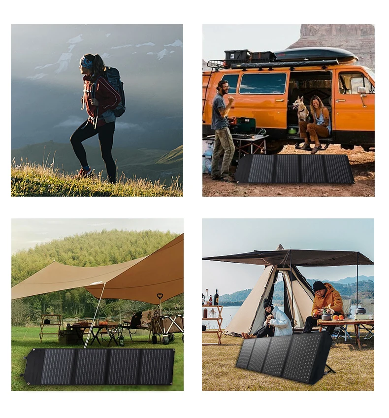 Monocrystalline ETFE Folding Foldable Solar Panel Charger 21W USB High Conversion Mono Waterproof Bag for DC Devices