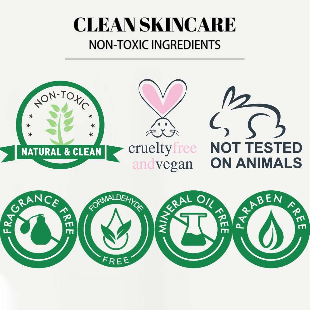 Clean Vegan SKin Care Custom Private Label Facial Skincare Vitamin C Serum for Face Pure Hyaluronic Acid Serum  Retinol Serum