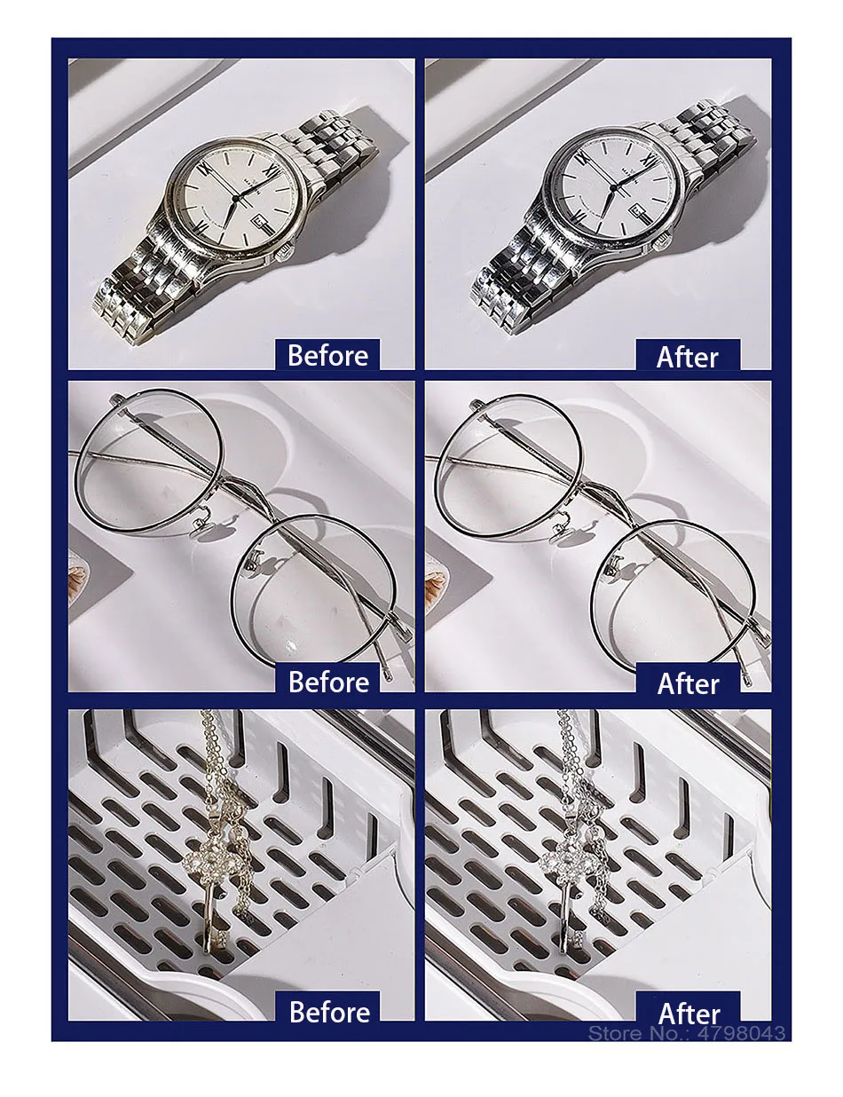 Hot Selling High Quality Vibrating Small Ultrasonic Jewelry Cleaning Machine for Glasses Watches