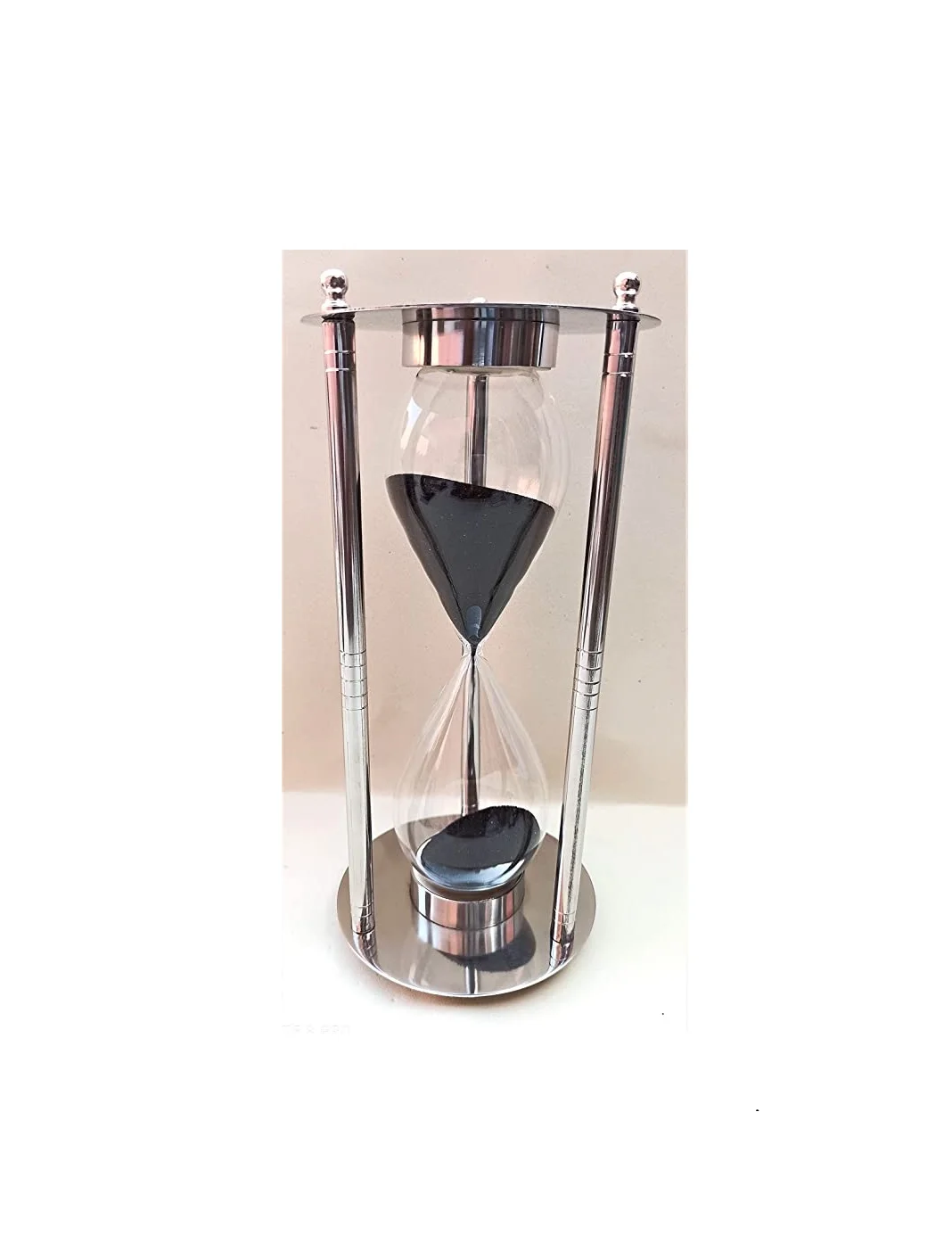 Hot Sale Time Hourglass Decoration Gold plated Creative Metal Glass Hour Sand Timer Sand Clock In Customized Design For Decor
