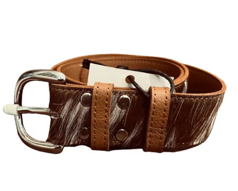 New Arrival Beautiful Fur Leather Belt With Logo Buckle Genuine Leather Belts From Pakistan