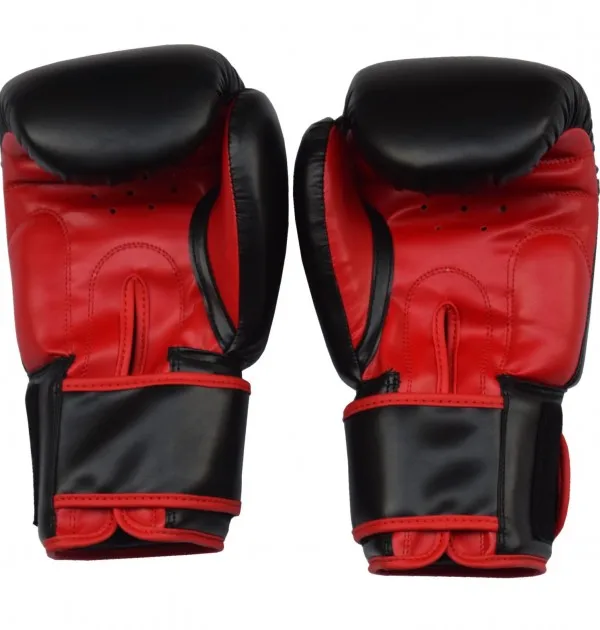 14oz REX Black Red PU Boxing Gloves Artificial Leather MMA Sparring PVC Punch Bag Muay Thai Training Glove with Custom Logo