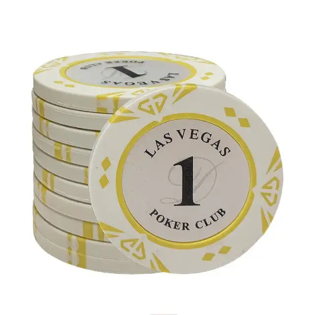 14g Casino Clay Poker Chips Inner Metal with Trim Sticker