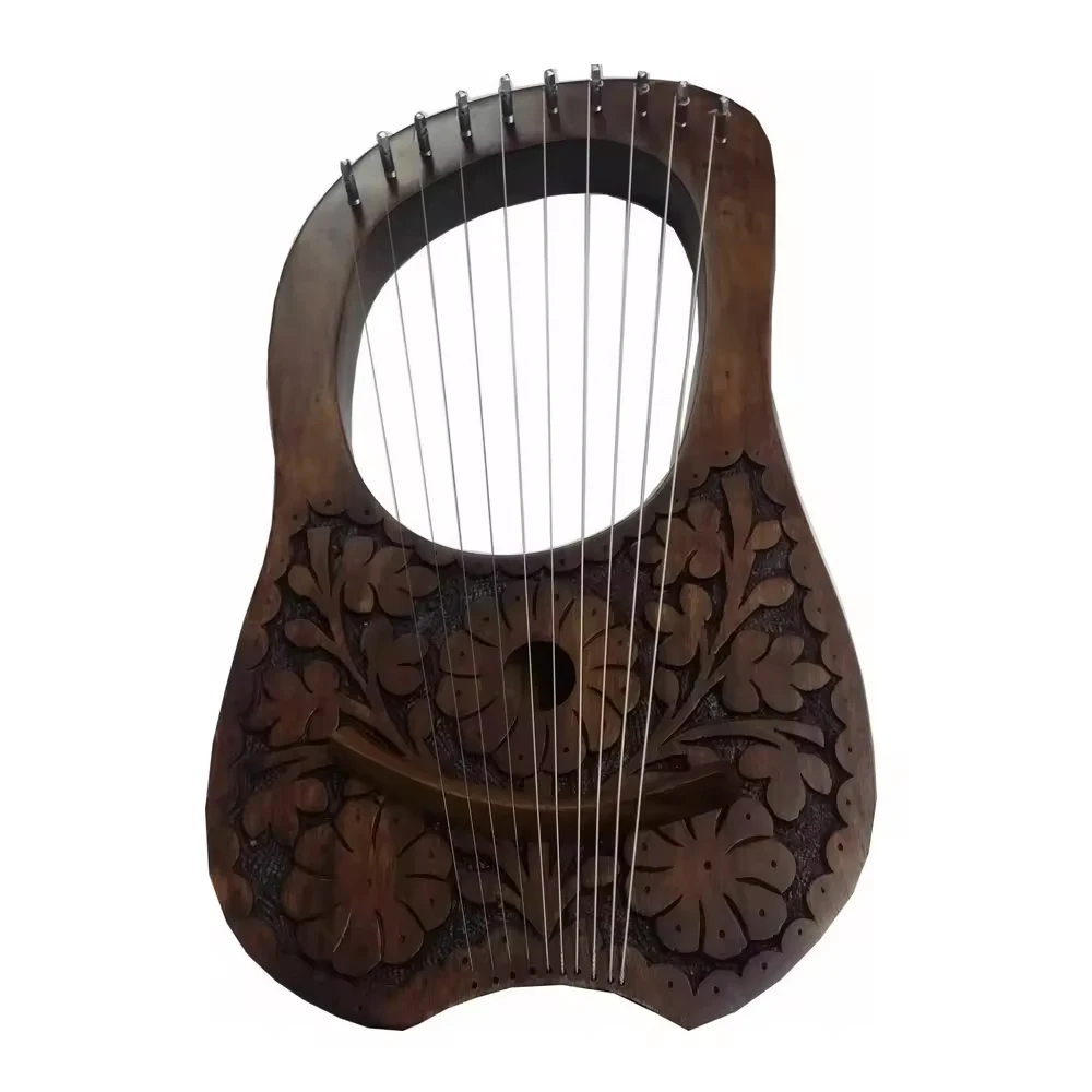 Best Quality Lyre Harp 16 Strings Wooden Material Musical Instrument Lyre Harp New Latest Design 2024 For Lyre Harp