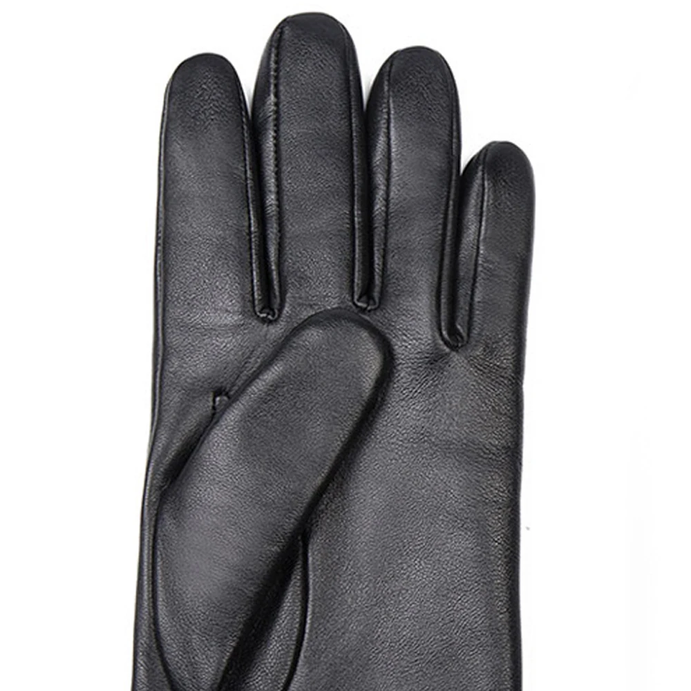 High Quality Fashion Genuine Goat Skin Leather Gloves Full Finger Men Car Driving PU Leather Gloves