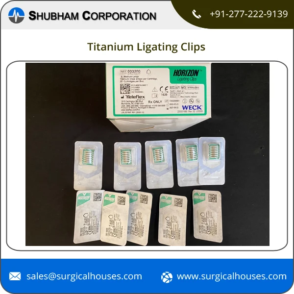 Leading Exporter of Professional Medical Surgical Instruments Single Use Titanium Ligating Clips for Laparoscopy Surgery