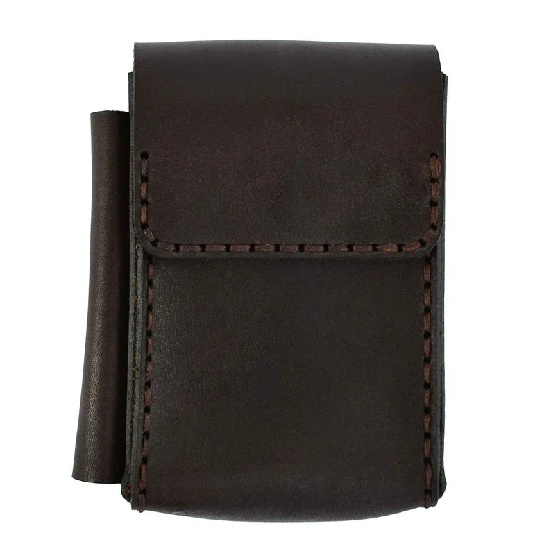 Superior Quality Customized Hand Made DIY Leather cigarette and lighter case Sliding Box pouch template At Wholesale Manufacture