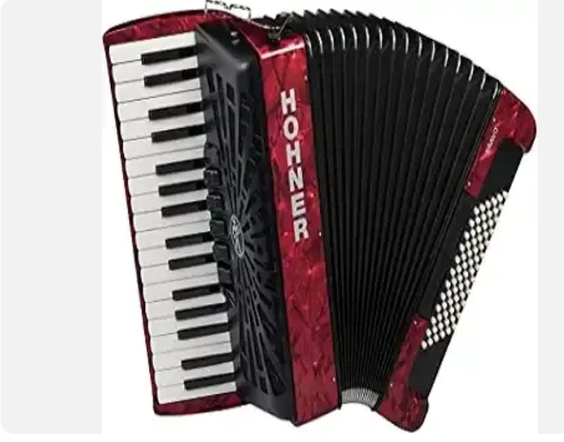 New ORIGINAL SELLING  Bravo III 72 Accordion with Black Bellows Red