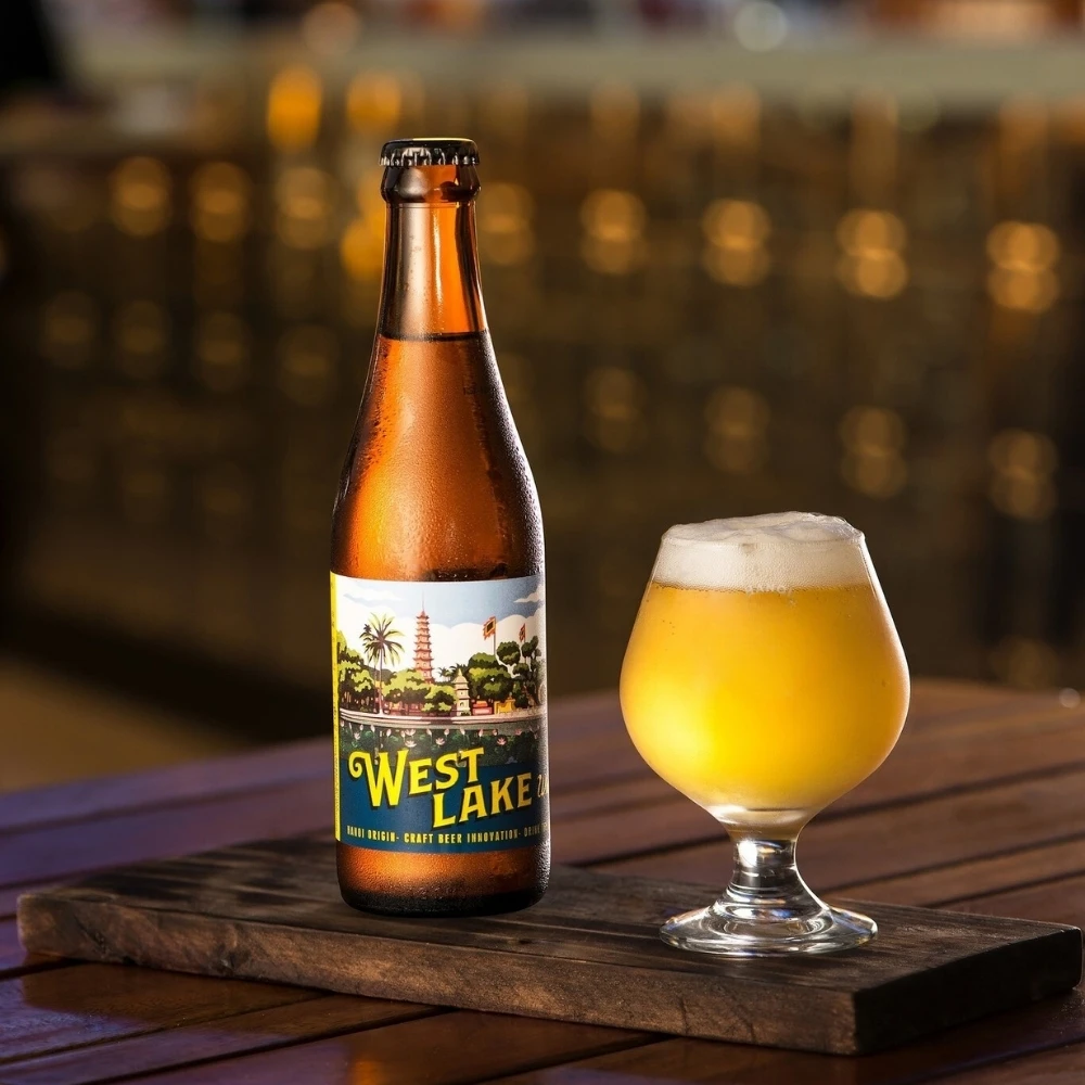 Craft Beer West Lake Wheat Fast Delivery Best Chilled Glass Bottle Ready To Drink From Vietnam Manufacturer