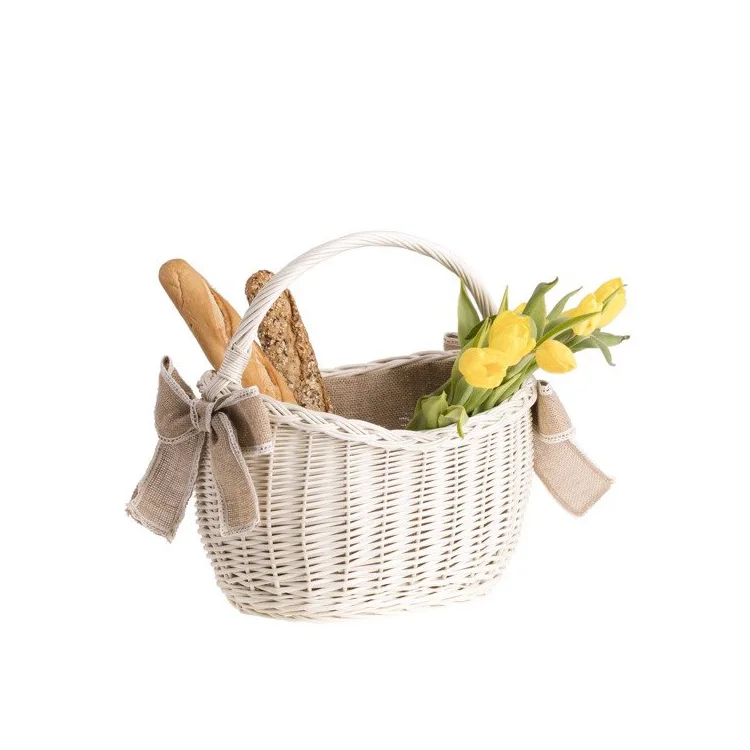 Best Selling White Rattan Gift Hamper/Gift Basket Wonderful Design For Party/Picnic Decoration Wholesale Vietnam