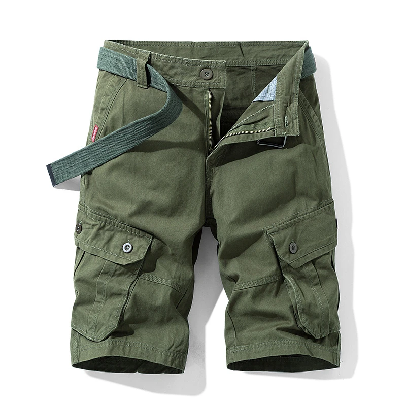Men Cargo Shorts 100% Cotton 6 Pockets Shorts for Men Big Pockets Good Quality 2024 New Cargo Shorts Breathable Soft Good Fabric
