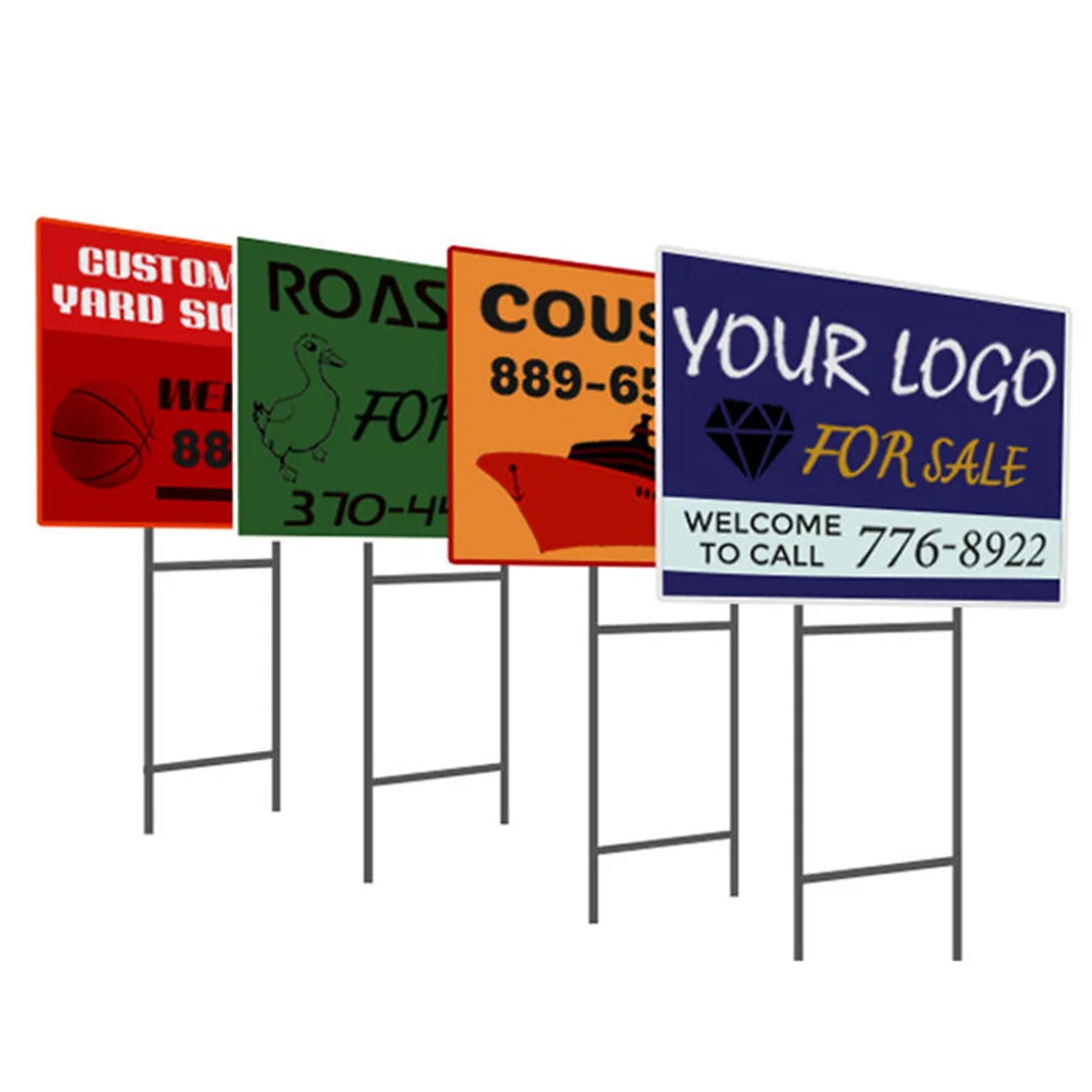 Waterproof Coroplast Yard Board Personalized Outdoor Corflute Sign Sheet for Roadside Lawn