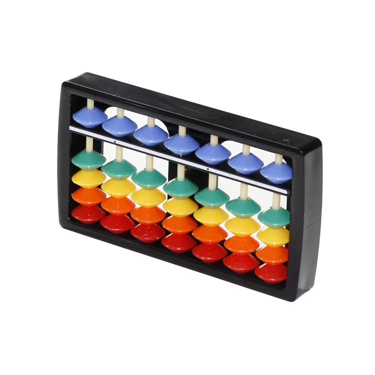 7 rods Student Abacus ABS Beads Colorful Plastic Soroban