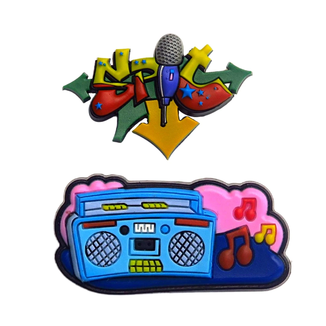 Custom Design 3D PVC Croc Shoe Bracelet Charms