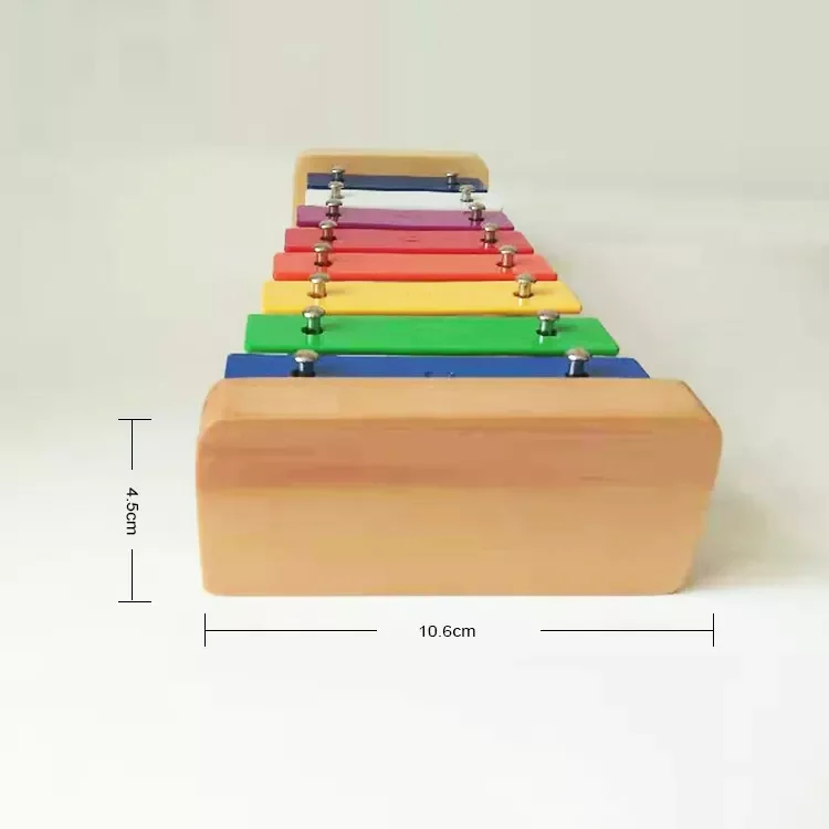 Coloured Mini Tone Safety Durable Children Learning Educational Pretty 8 Scales Musical Toys Metallophone from Singapore