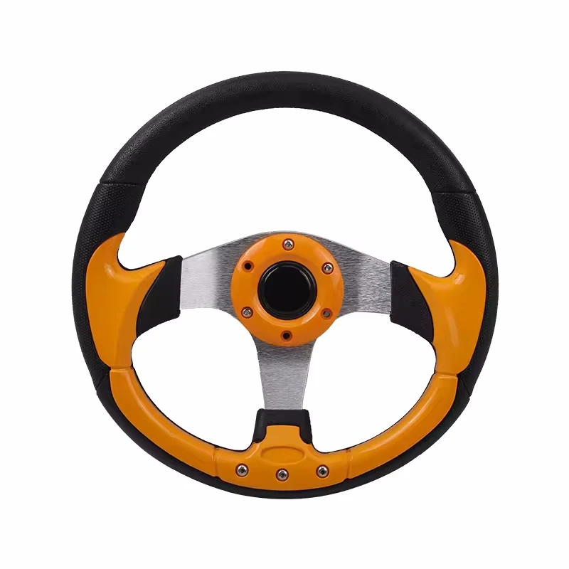 High Quality Golf Car Parts Golf General Part Yellow Steering Wheel