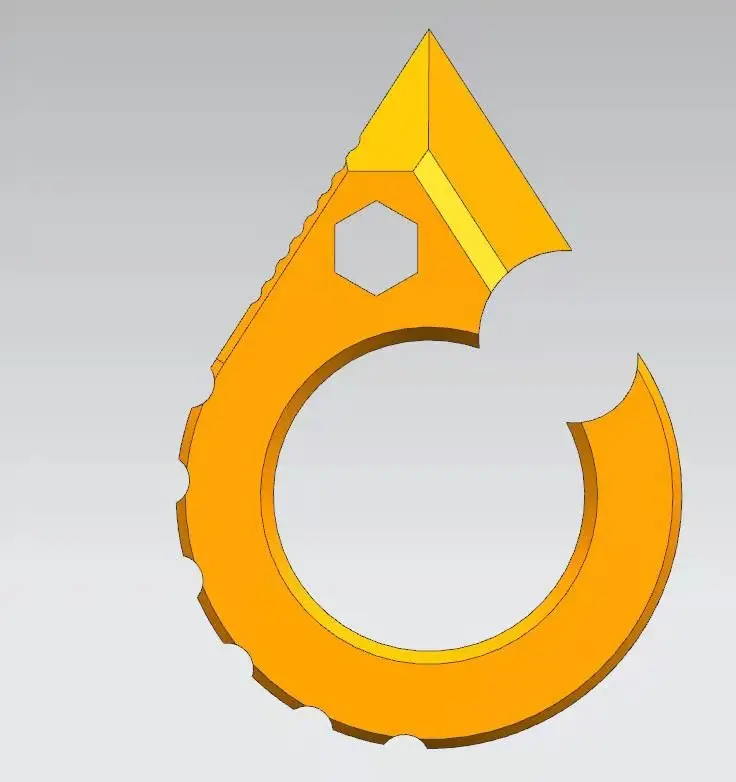 Customized GR5 Titanium copper break window  EDC tool multifunctional gear