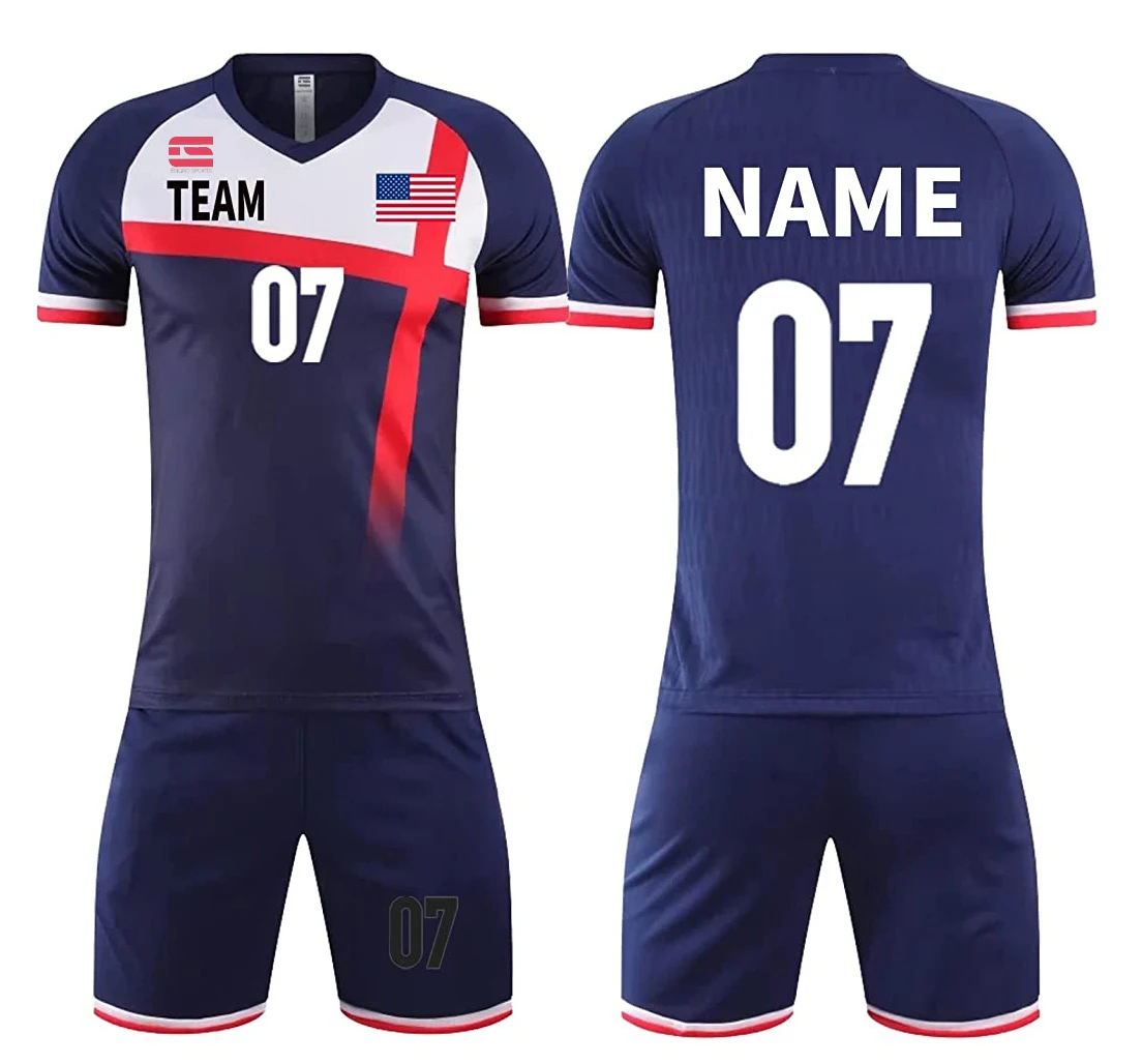 Custom Kid Soccer Jersey Personalized Youth Short Set Boy Girl Training Uniform Name Number New