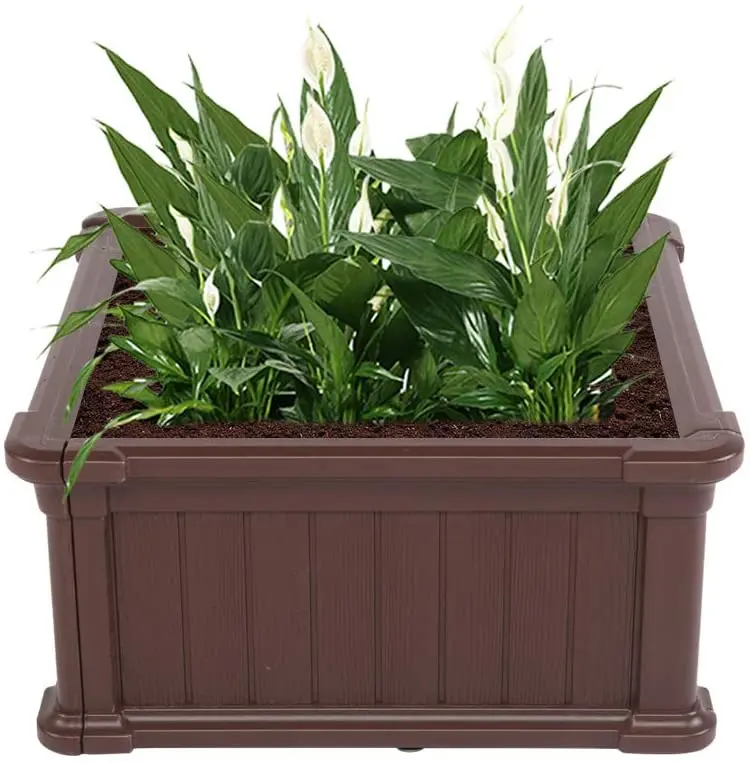 Plastic raised large garden bed for vegetable flower planter Garden Bed Herb Patio Gardening