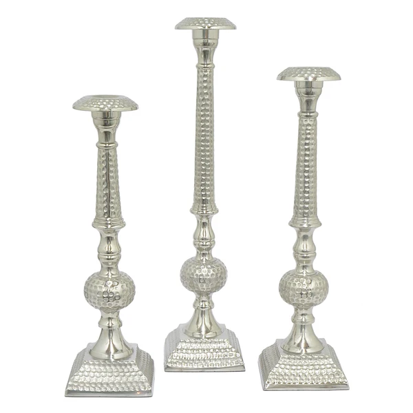 Твердые подсвечники Лидер продаж серебряные антикварные металлические оптовая продажа с завода подсвечник для рождественских украшений
