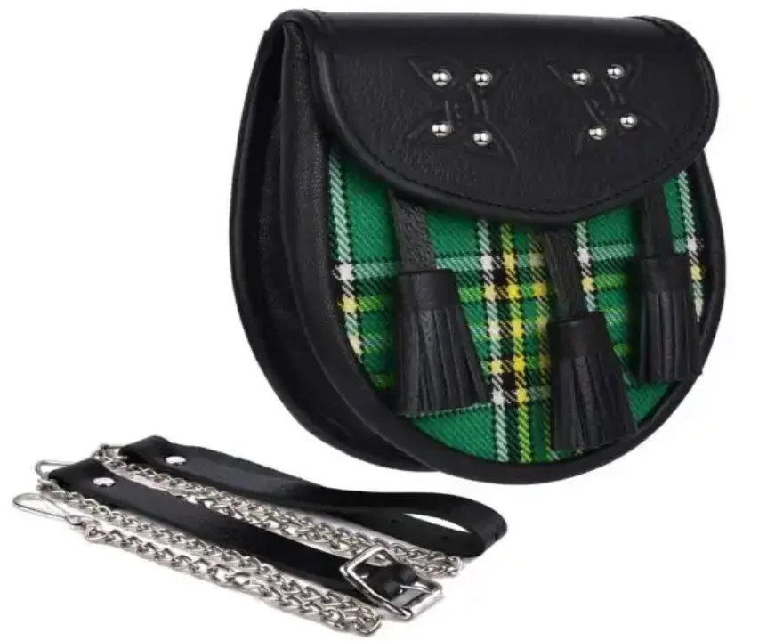 Design High Quality Leather Bag Bodhran Drum Soft Bag / Case Sporran Top Quality Leather Kilt