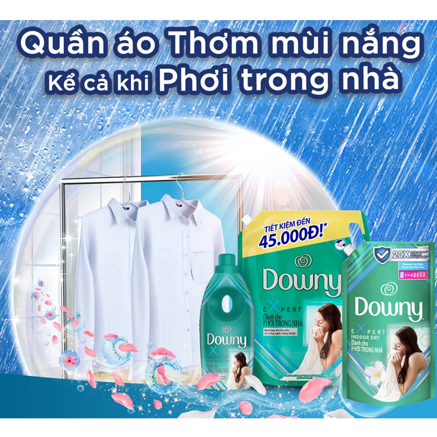 Good price Dow-ny fabric conditioner softener 2.3L (Expert Indoor) Household Cleaning - Fragrance  booster liquid after washing