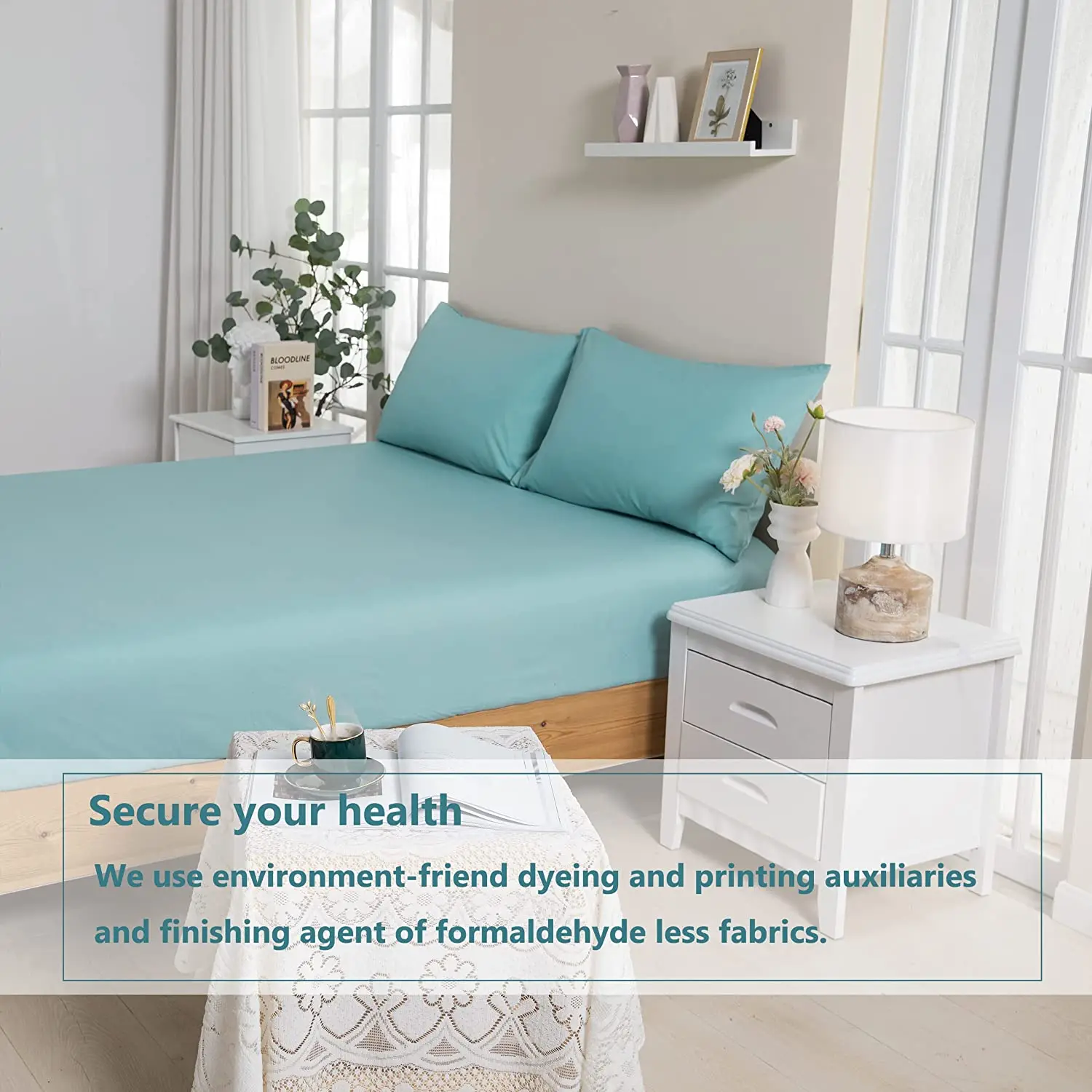 Fade Resistant Double Brushed Ultra Soft Microfiber   Pocket Single Fitted Sheet