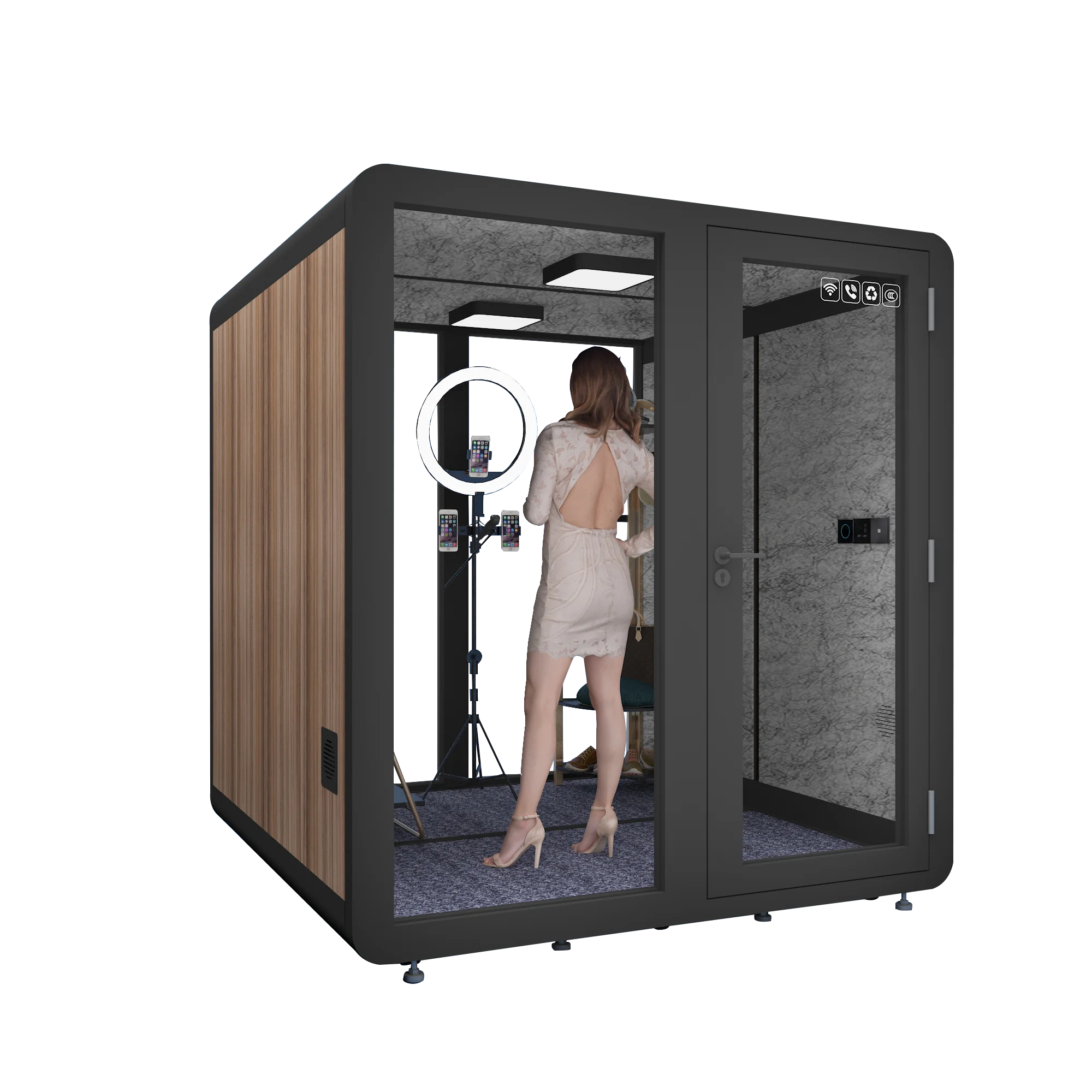 Hot selling high quality customized movable conference room soundproof recording studio