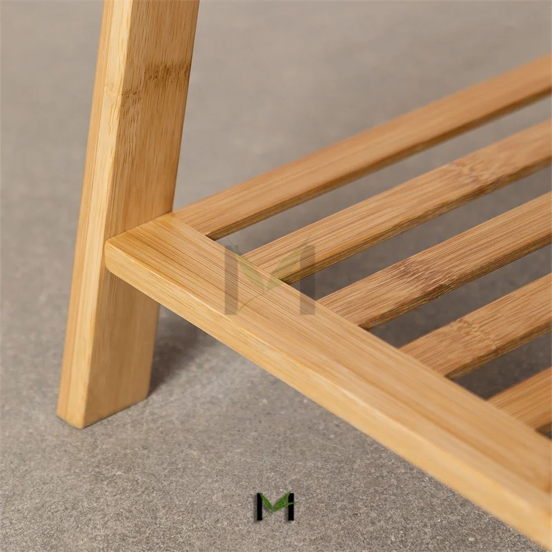 Bamboo Wood End Tables Nightstand, Bedside Tables for Living Room Record Player Stand