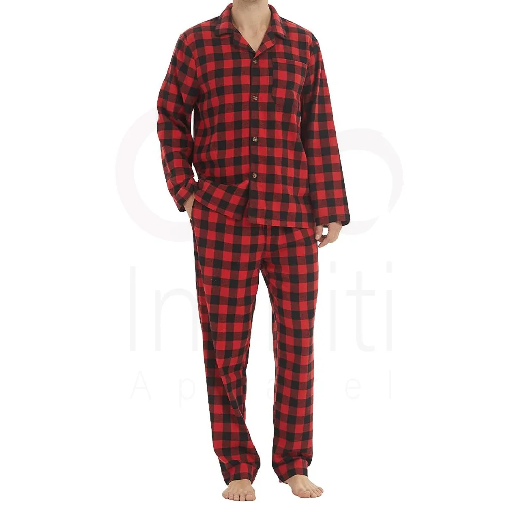 Buy 2024 Sleepwear Breathable Long Sleeve Top & Bottom Suits Plus Size Loose Fit Woven Pajama Sleepwear Sets