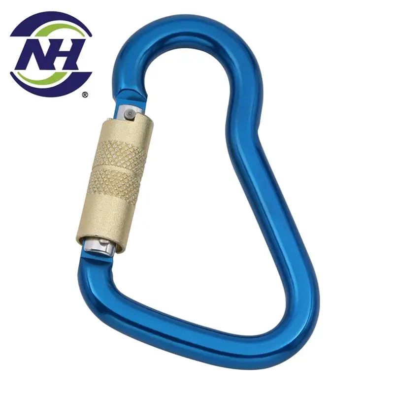 Lightweight 24kn aluminum locking carabiner