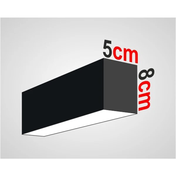 Высокое качество 5 см x 8 линейный светодиодный светильник 3500K/4000K/5000K выбор 20-150W для офиса конкурентоспособная оптовая цена