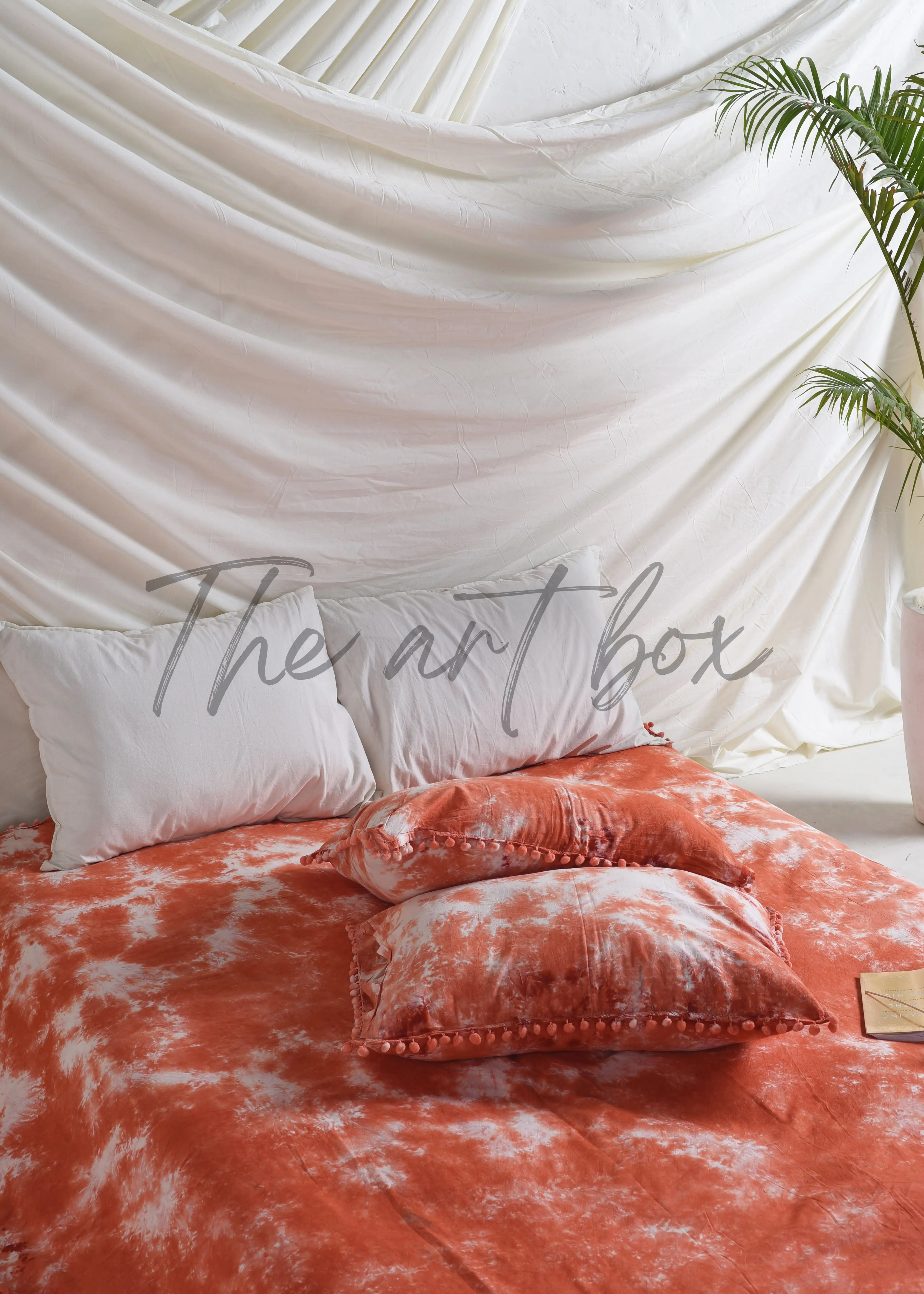 Indian Handmade Cotton Tie-Dye Bedsheet Vibrant and Comfortable Bedding Colorful And Soft Flat Bedsheet Bedspread For Home Decor