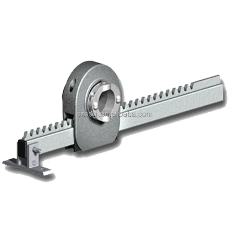 Steel rack and pinion for greenhouse ventilation