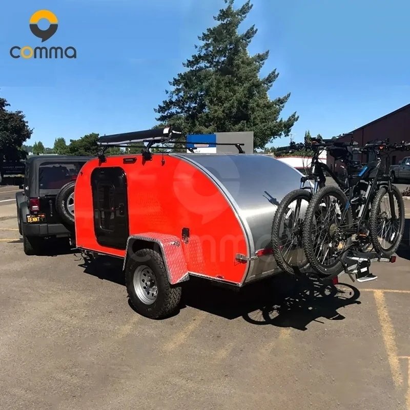 Mobile Tiny House Caravan Camping Travel Off Road Teardrop Small Camper Trailer